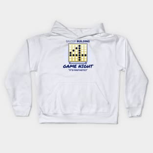 Baxter Building Game Night (dark) Kids Hoodie